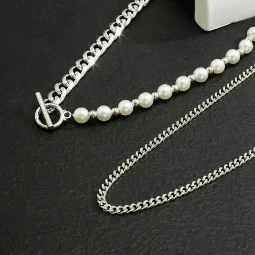 Pearl Hip-Hop Style Necklace