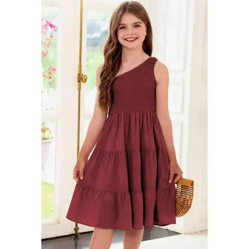 Chic One-Shoulder Tiered Dress for Effortless Style Elevation