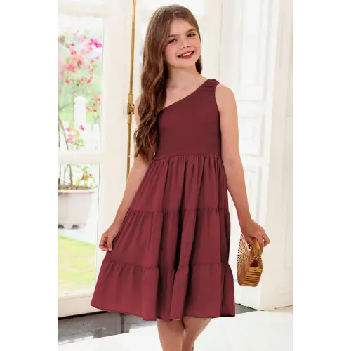 Chic One-Shoulder Tiered Dress for Effortless Style Elevation