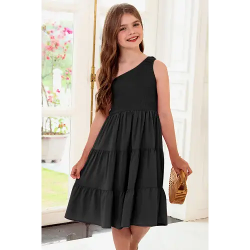 Chic One-Shoulder Tiered Dress for Effortless Style Elevation
