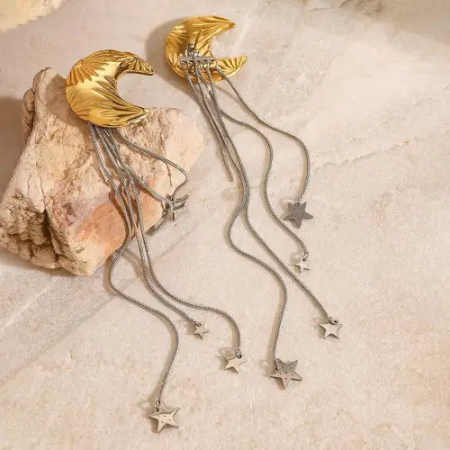 Gold Moon Earrings