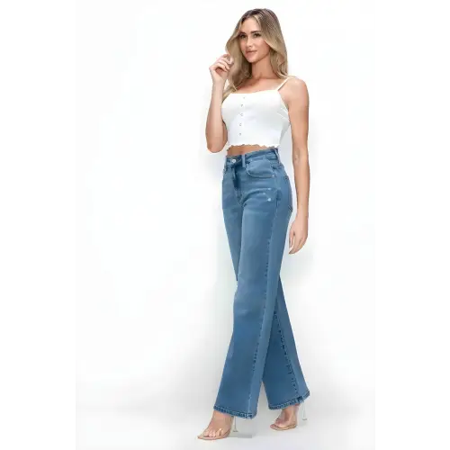 High Rise Wide-Leg Jeans