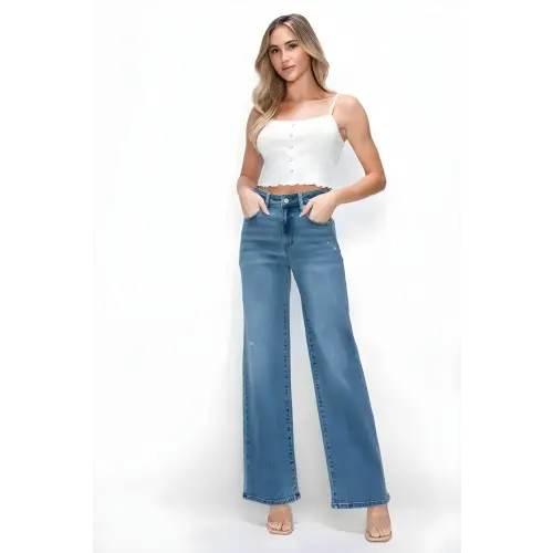 High Rise Wide-Leg Jeans