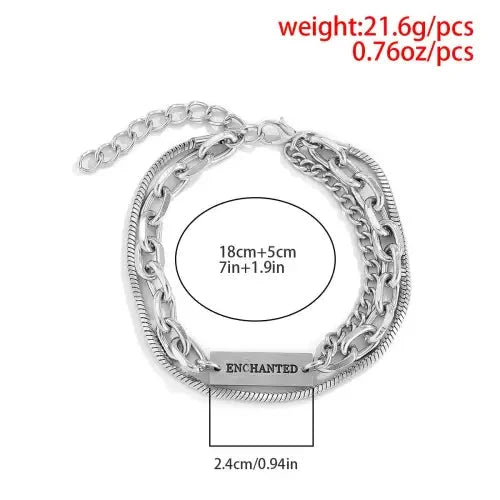Silver Enchanted Hip-Hop Bracelet