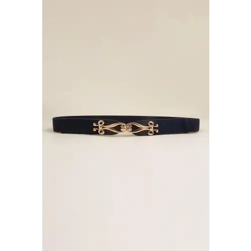 Exquisite Elastic Belt Dark Blue One Size