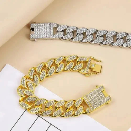 Cuban Chain Diamond Jewelry Set