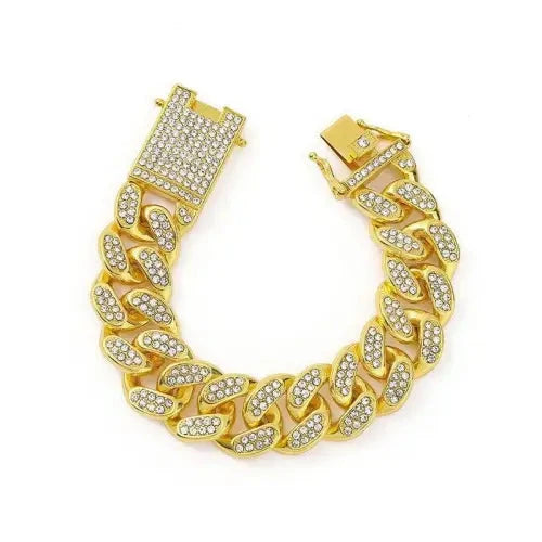 Cuban Chain Diamond Jewelry Set