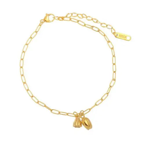 Gold Anklet Lotus