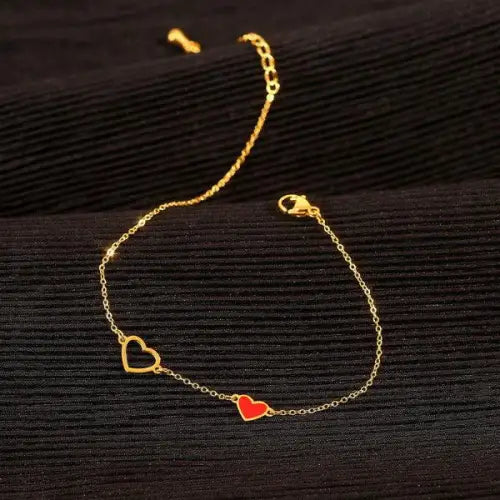 Luxury Red Heart Anklet