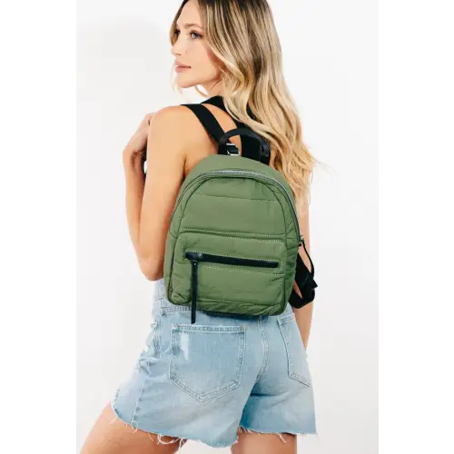 Fame Nylon Backpack Olive One Size
