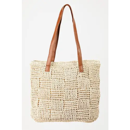 Fame Braided Faux Tote IV One Size