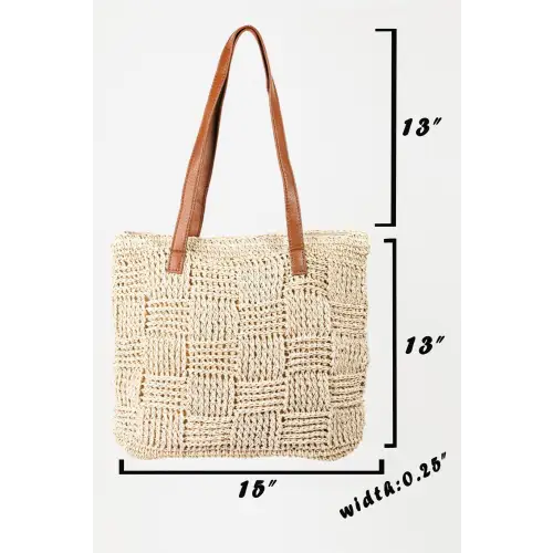 Fame Braided Faux Tote