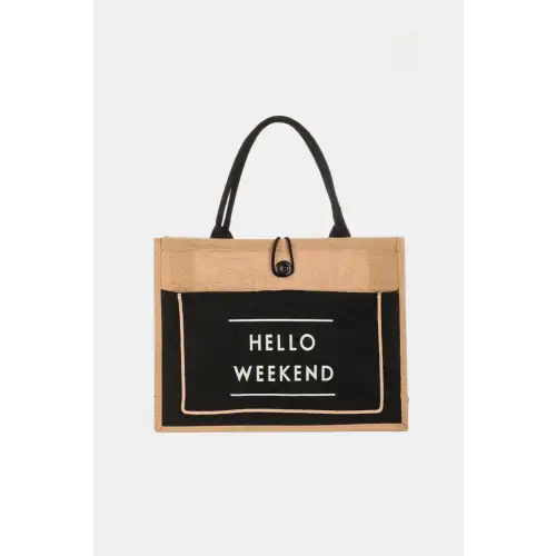 Fame Burlap Tote