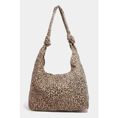 Fame Leopard Shoulder Bag Camel One Size
