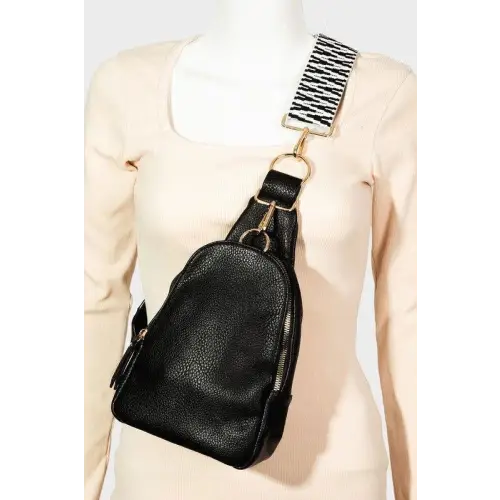 Fame Faux Sing Bag Black One Size