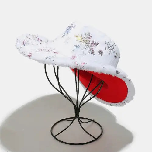 Festive Snowflakes Cowboy Hat