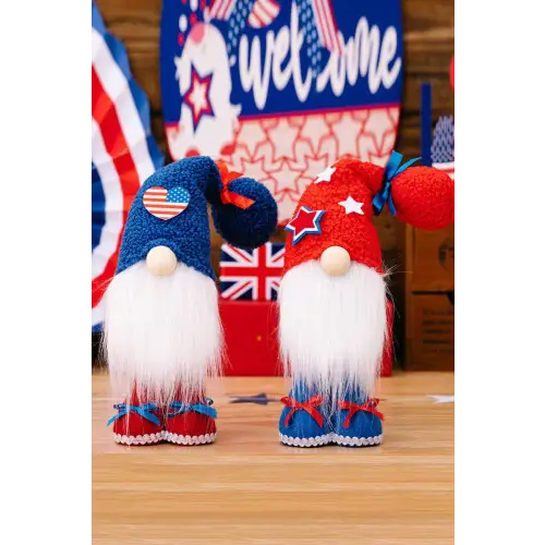 Patriotic Decor Beard Gnomes Multicolor One Size