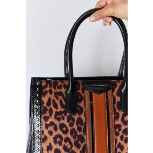 Fierce Leopard Rivet Handbag