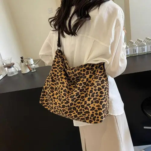 Fierce Leopard Strap Tote Bag