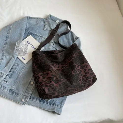 Fierce Leopard Strap Tote Bag
