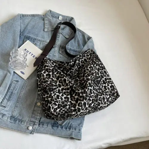 Fierce Leopard Strap Tote Bag