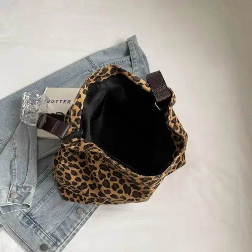 Fierce Leopard Strap Tote Bag