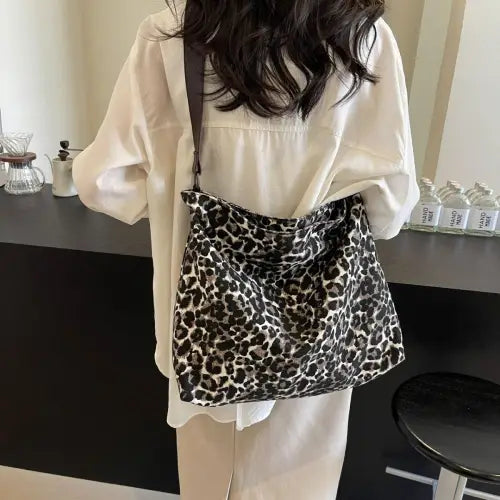 Fierce Leopard Strap Tote Bag