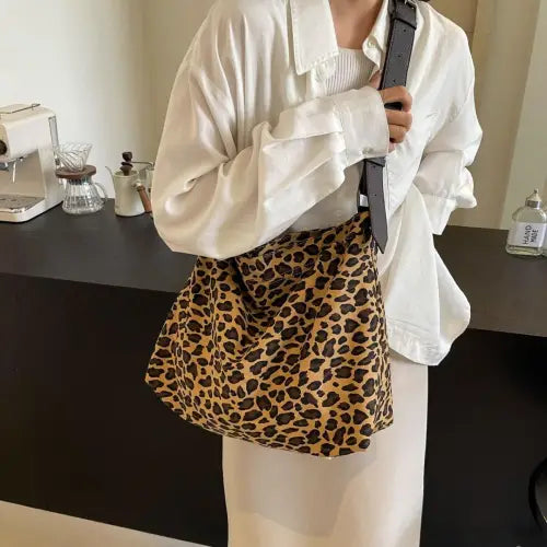 Fierce Leopard Strap Tote Bag