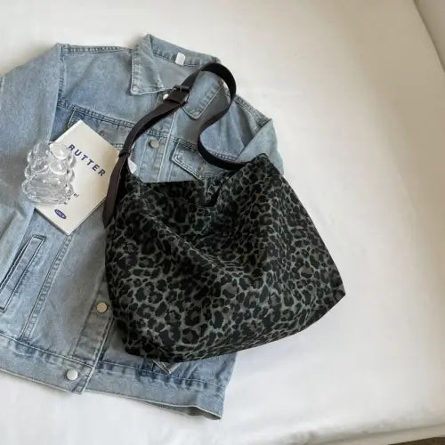 Fierce Leopard Strap Tote Bag