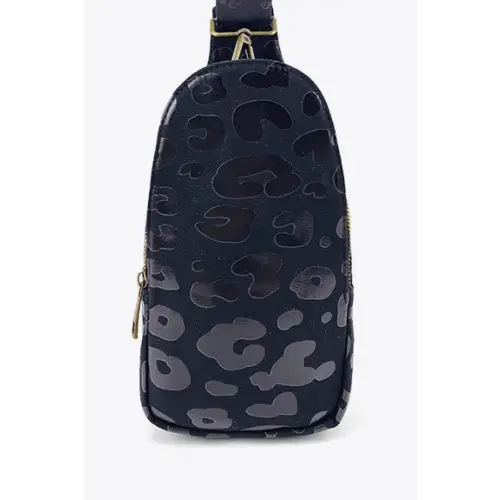 Fierce Leopard Print Leather Sling Bag