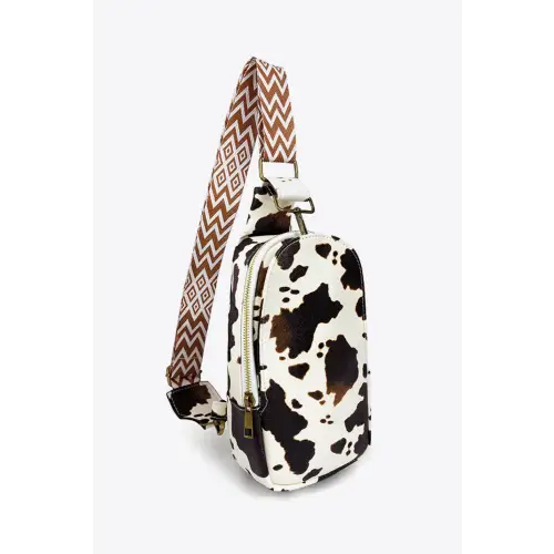 Fierce Leopard Print Leather Sling Bag