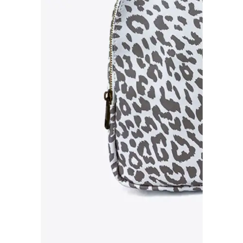 Fierce Leopard Print Leather Sling Bag