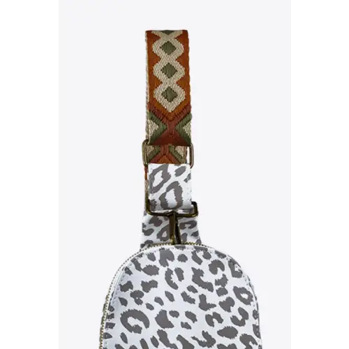 Fierce Leopard Print Leather Sling Bag