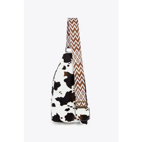 Fierce Leopard Print Leather Sling Bag