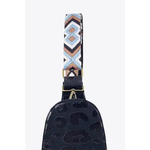 Fierce Leopard Print Leather Sling Bag