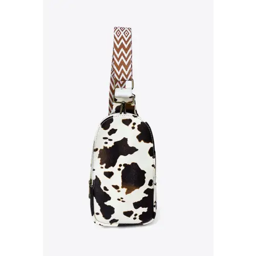 Fierce Leopard Print Leather Sling Bag