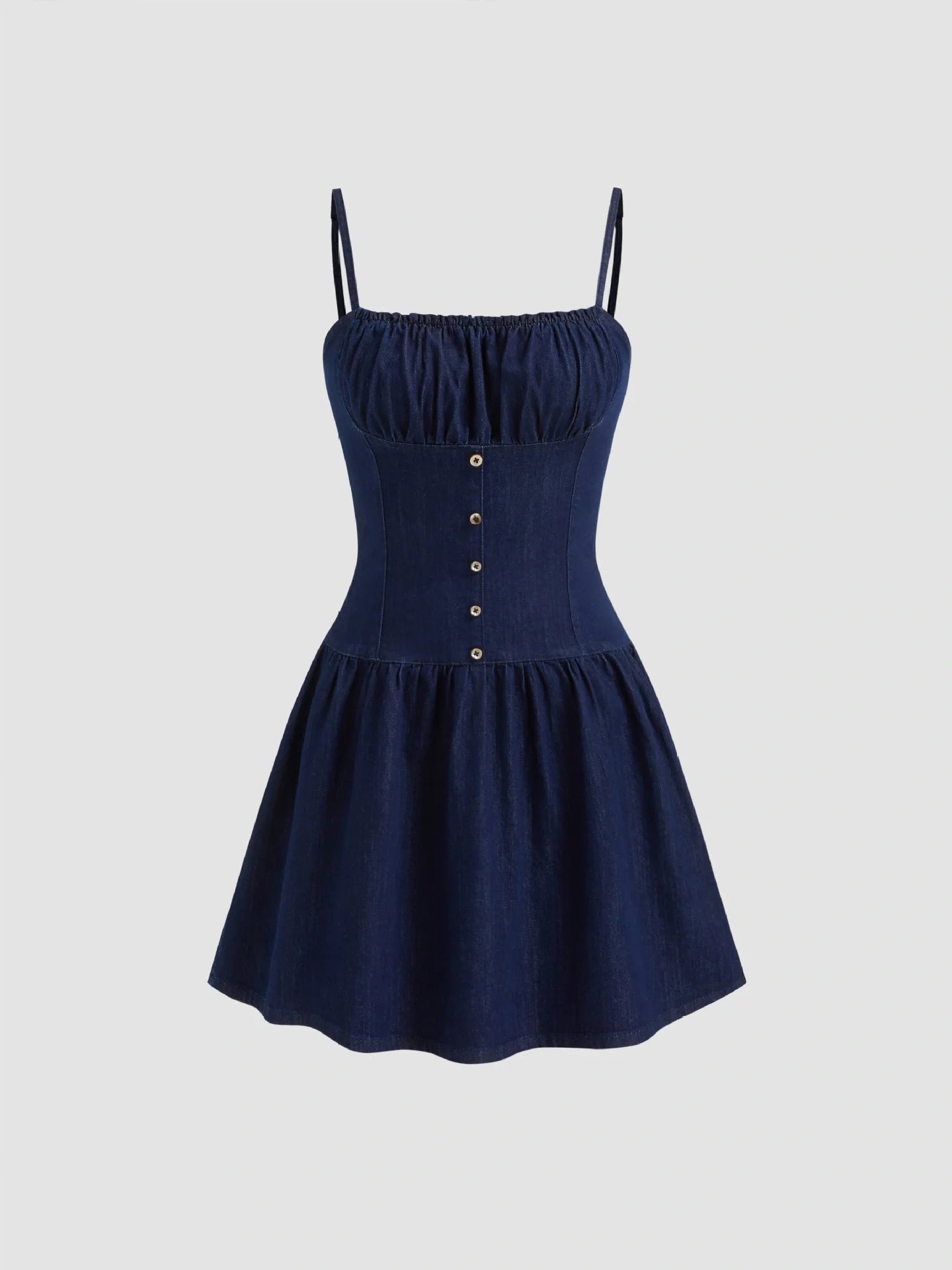 Flattering Dark Blue Dress