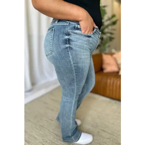 Flattering Medium Rise Bootcut Jeans