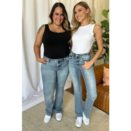 Flattering Medium Rise Bootcut Jeans