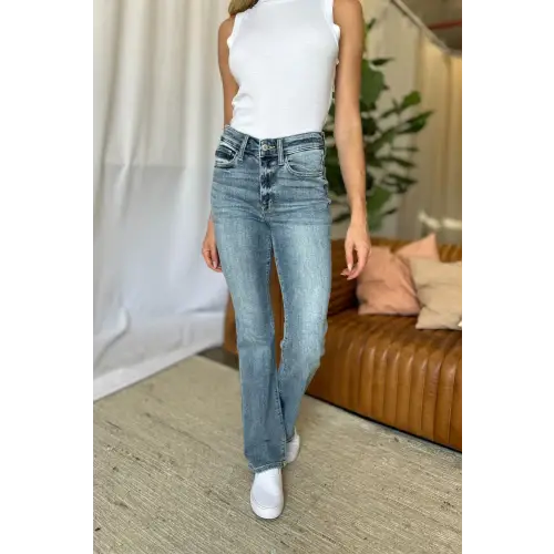 Flattering Medium Rise Bootcut Jeans
