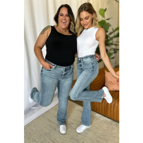 Flattering Medium Rise Bootcut Jeans