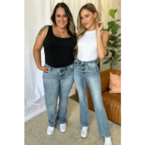 Flattering Medium Rise Bootcut Jeans