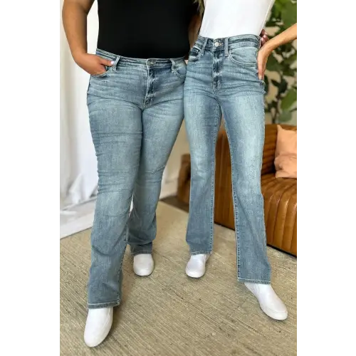 Flattering Medium Rise Bootcut Jeans