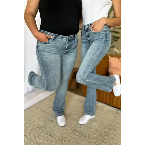 Flattering Medium Rise Bootcut Jeans