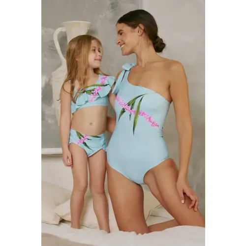 Floral One Shoulder Swimsuit