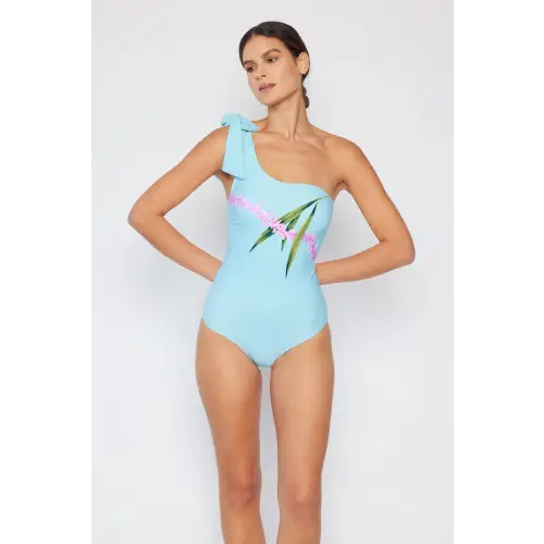 Floral One Shoulder Swimsuit