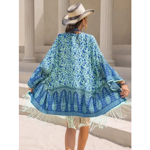 Flowy Fringe Kimono