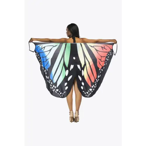 Fluttering Butterfly Spaghetti Strap Cover Up for Beach Romance