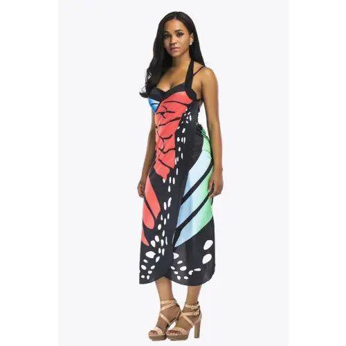 Fluttering Butterfly Spaghetti Strap Cover Up for Beach Romance