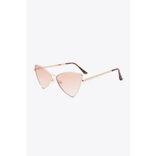 Gold Framed Pink Cat-Eye Sunglasses